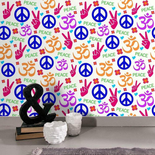 Adesivo de parede Papel de Parede Hippie