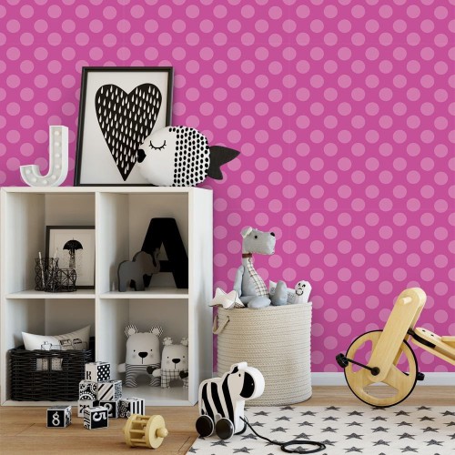 Adesivo de parede Papel de Parede Little Balls Pink