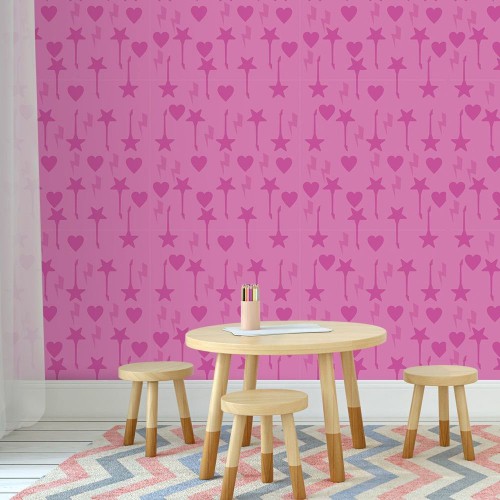 Adesivo de parede Papel de Parede Rockstar Pink